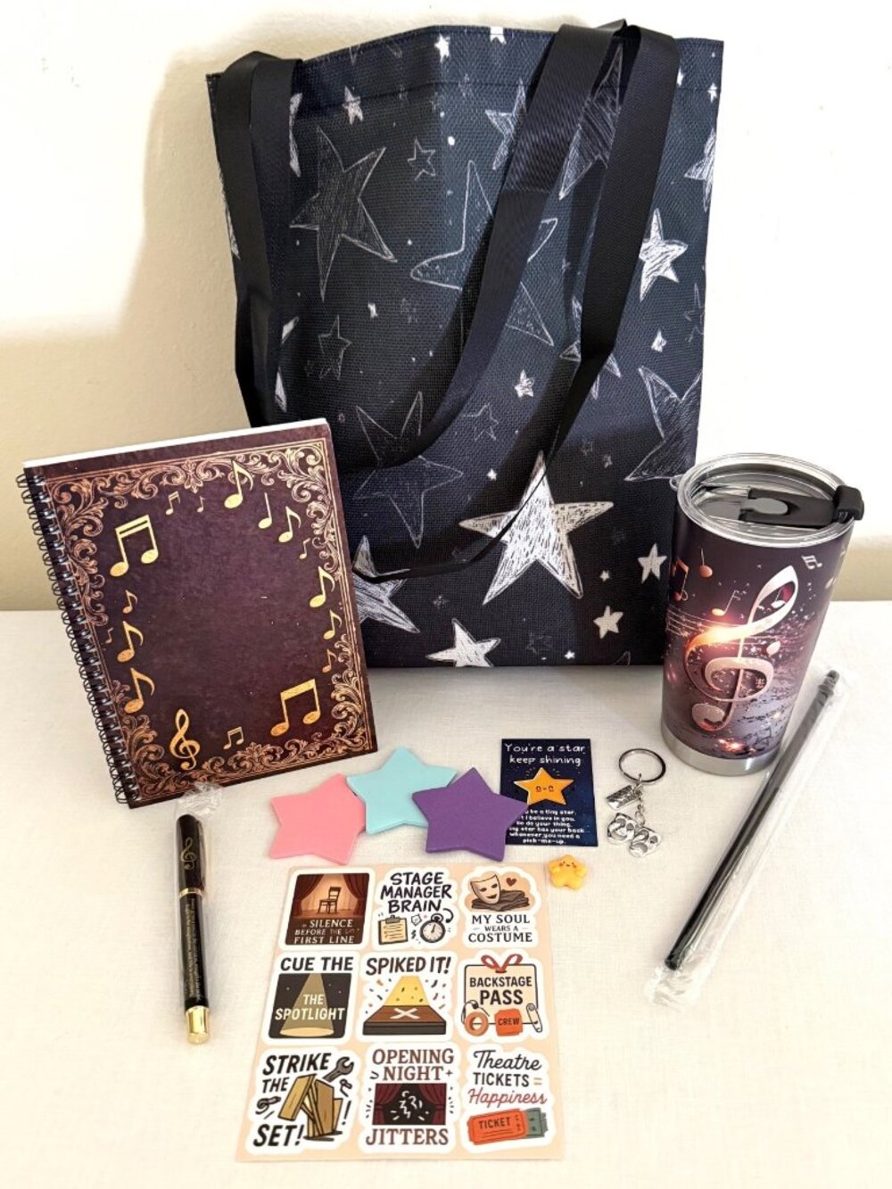 You’re A Star Musical Theater Gift Set Tote Tumbler Journal Theatre Bundle